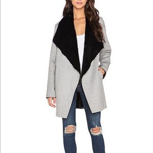 Fifteen Twenty Faux Fur Grey Coat Size S